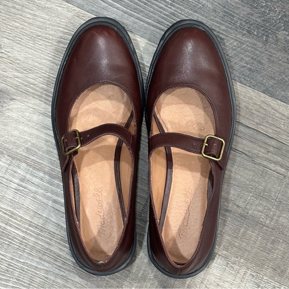 Madewell-“Freya” Chunky Lugsole Mary Janes in Dark Cabernet, Size 7 1/2, GUC - Picture 10 of 15